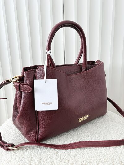 Valentino Creations Shopperka Ekoskóra Bordowy