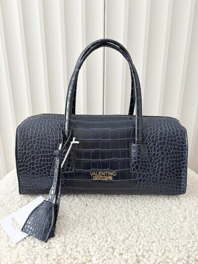 Valentino Creations torebka kuferek granatowa design