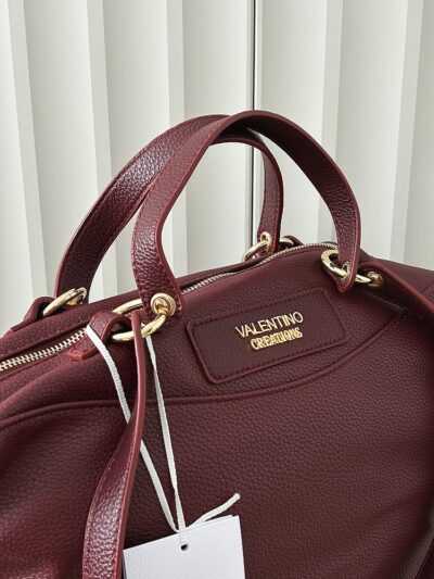Valentino Creations Shopperka Ekoskóra kolor Bordowy