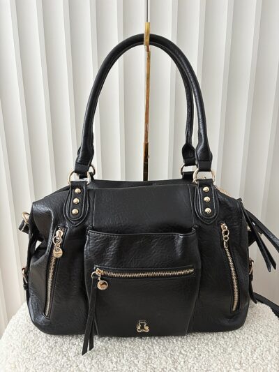 Lulu Castagnette torebka shopper czarna zip