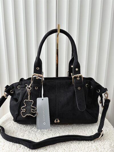 Lulu Castagnette torebka shopper czarna ekozamsz