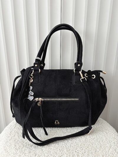 Lulu Castagnette torebka shopper czarna ekozamsz