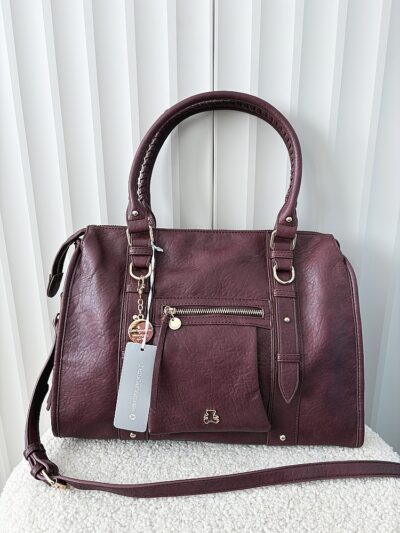 Lulu Castagnette torba shopper bordowa